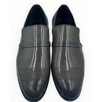Duray Parlak Gri Hakiki Deri Klasik Erkek Ayakkabı