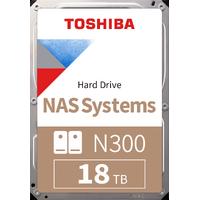 18TB TOSHIBA 7200RPM N300 SATA3 512MB HDWG51JUZSVA