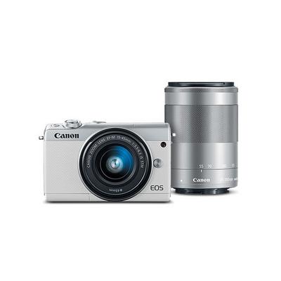 CANON EOS M100 WH M15-45 S+M55-200S