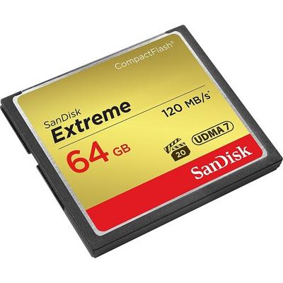 SanDisk Extreme CF 120MB/s, 85MB/s write, UDMA7, 64GB