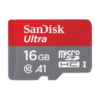 SanDisk Ultra Android microSDHC 16GB + SD Adapter  98MB/s A1 Class 10 UHS-I - Imaging Packaging