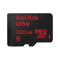 Ultra Android microSDXC 200GB + SD Adapter + Memory Zone Android App 48MB/s Class 10